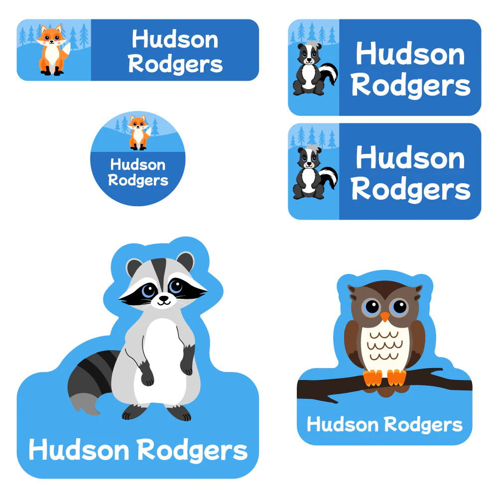 Image of Forest Animals Preschool Labels Pack