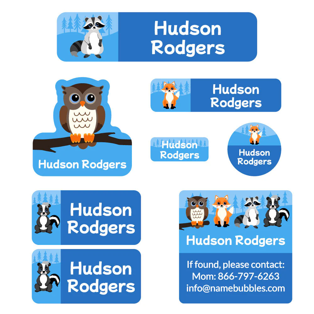 Image of Forest Animals Mega Daycare Labels Pack