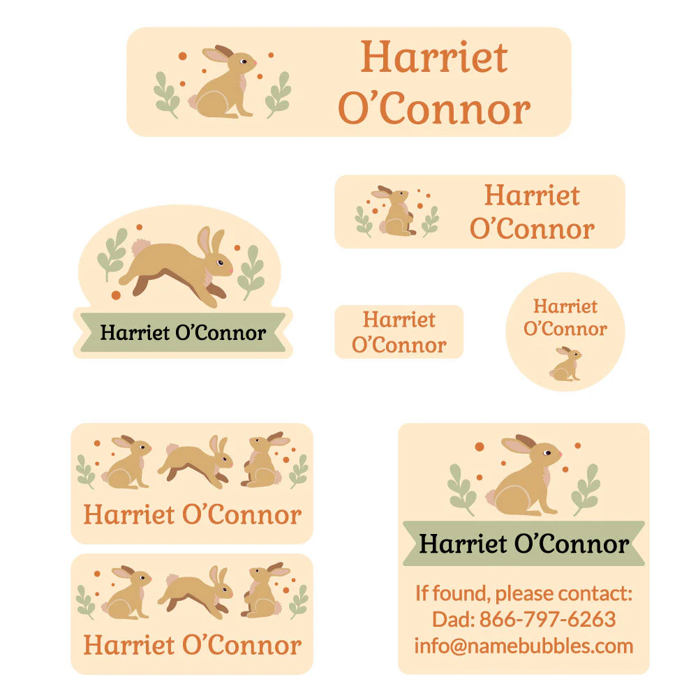 Image of Bunny Mega Daycare Labels Pack