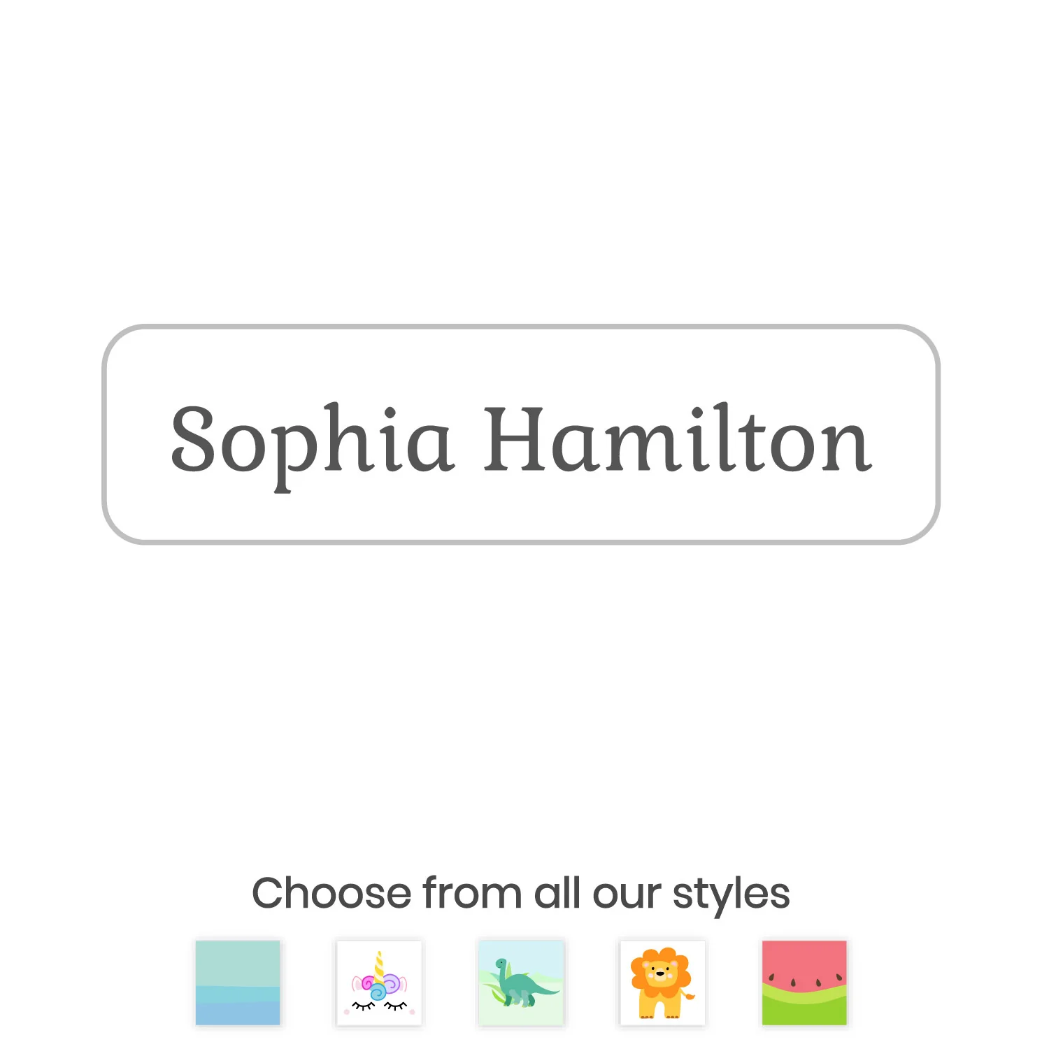 Image of Custom Small Rectangle Name Labels