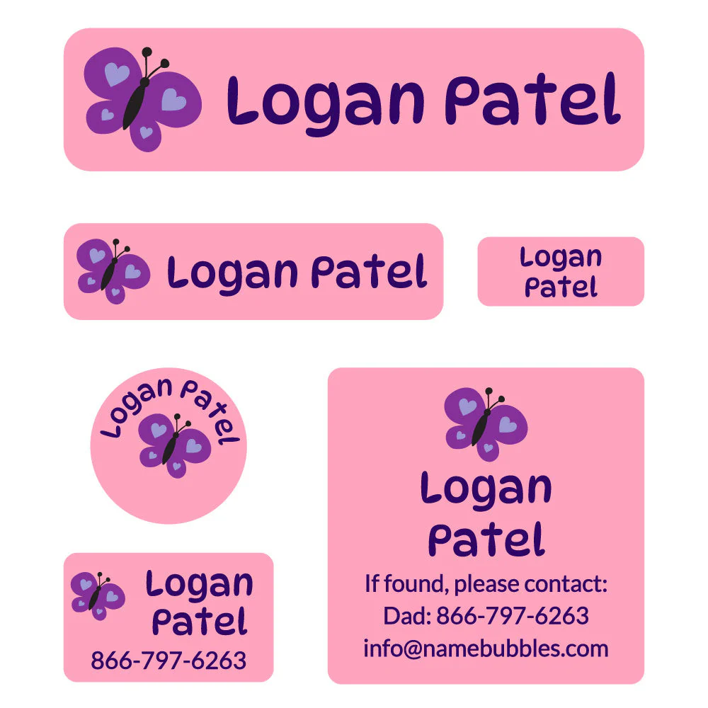 Image of Butterfly Day Camp Labels Pack