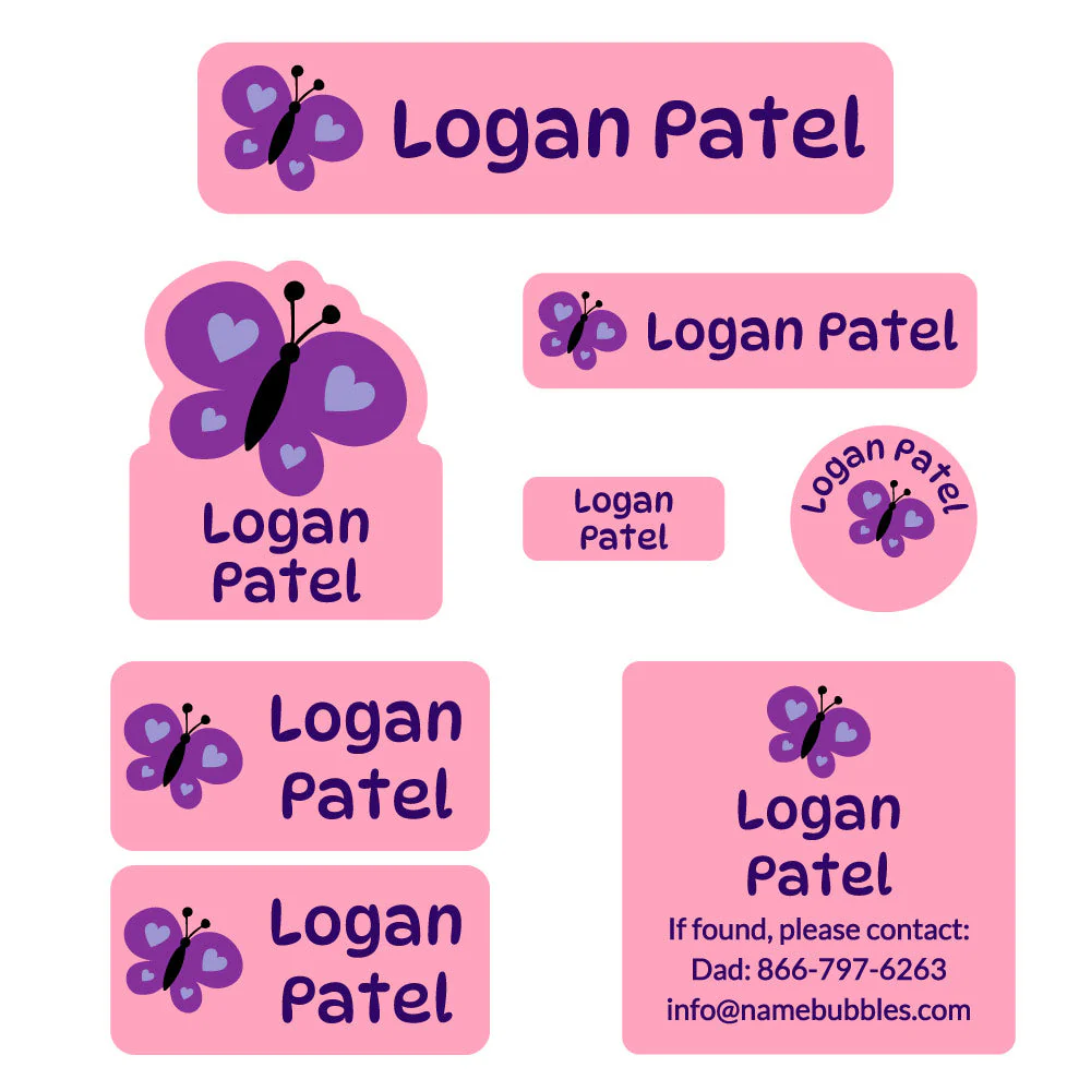Image of Butterfly Mega Daycare Labels Pack