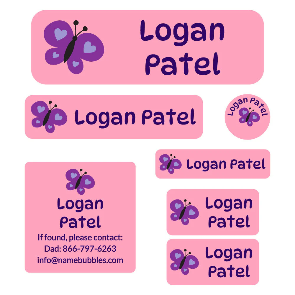 Image of Butterfly School Labels Pack