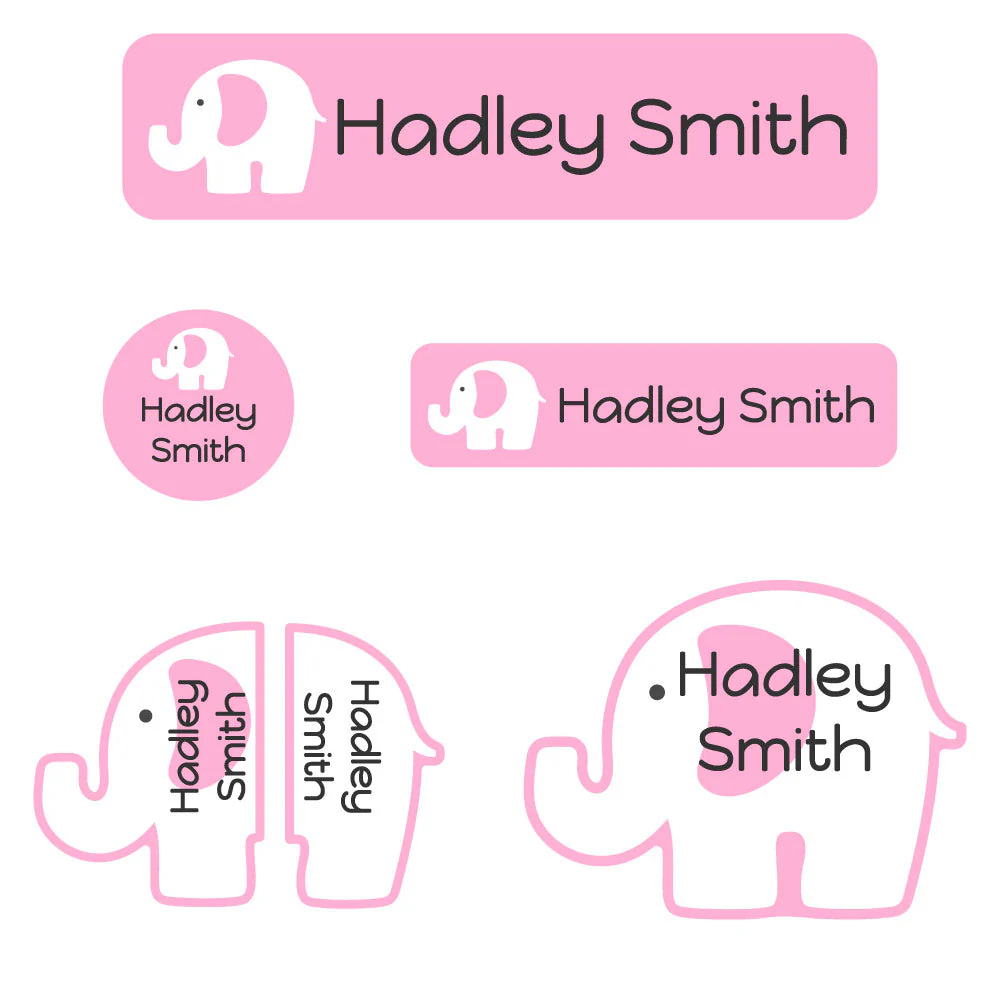 Image of Elephant Daycare Labels Pack
