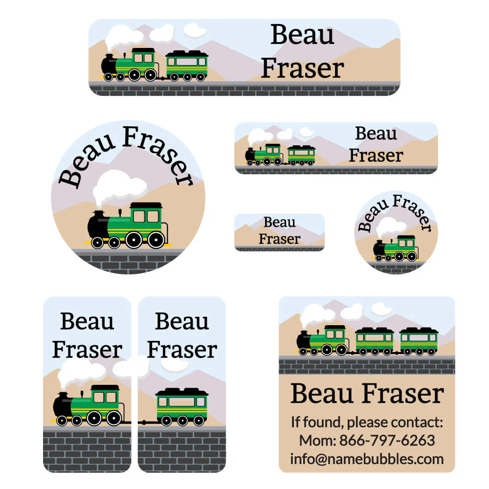 Image of Train Mega Daycare Labels Pack