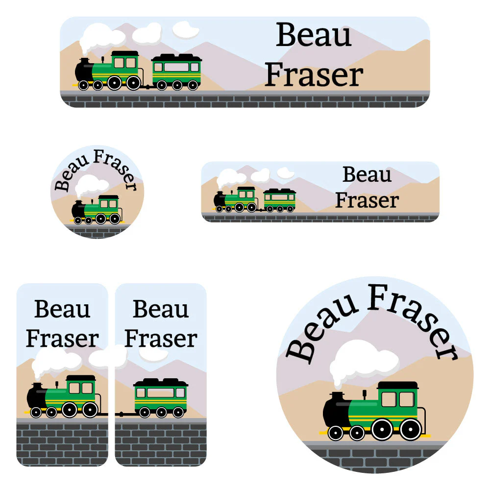 Image of Train Daycare Labels Pack