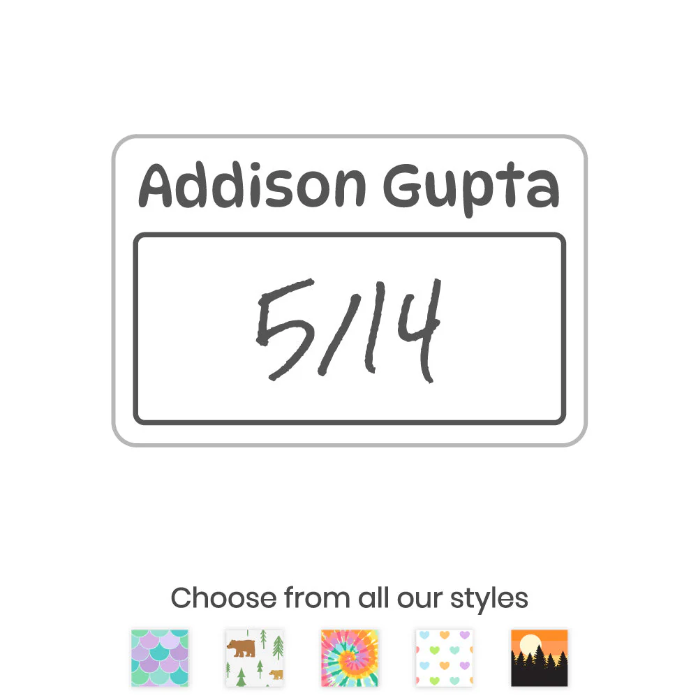 Image of Custom Baby Bottle Cap Write-On Labels