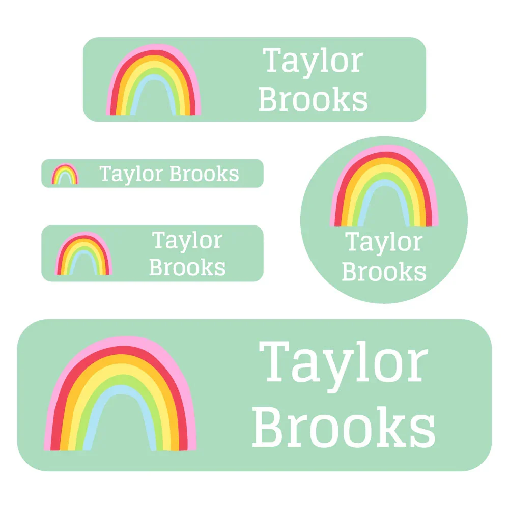 Image of Rainbows Waterproof Labels Pack