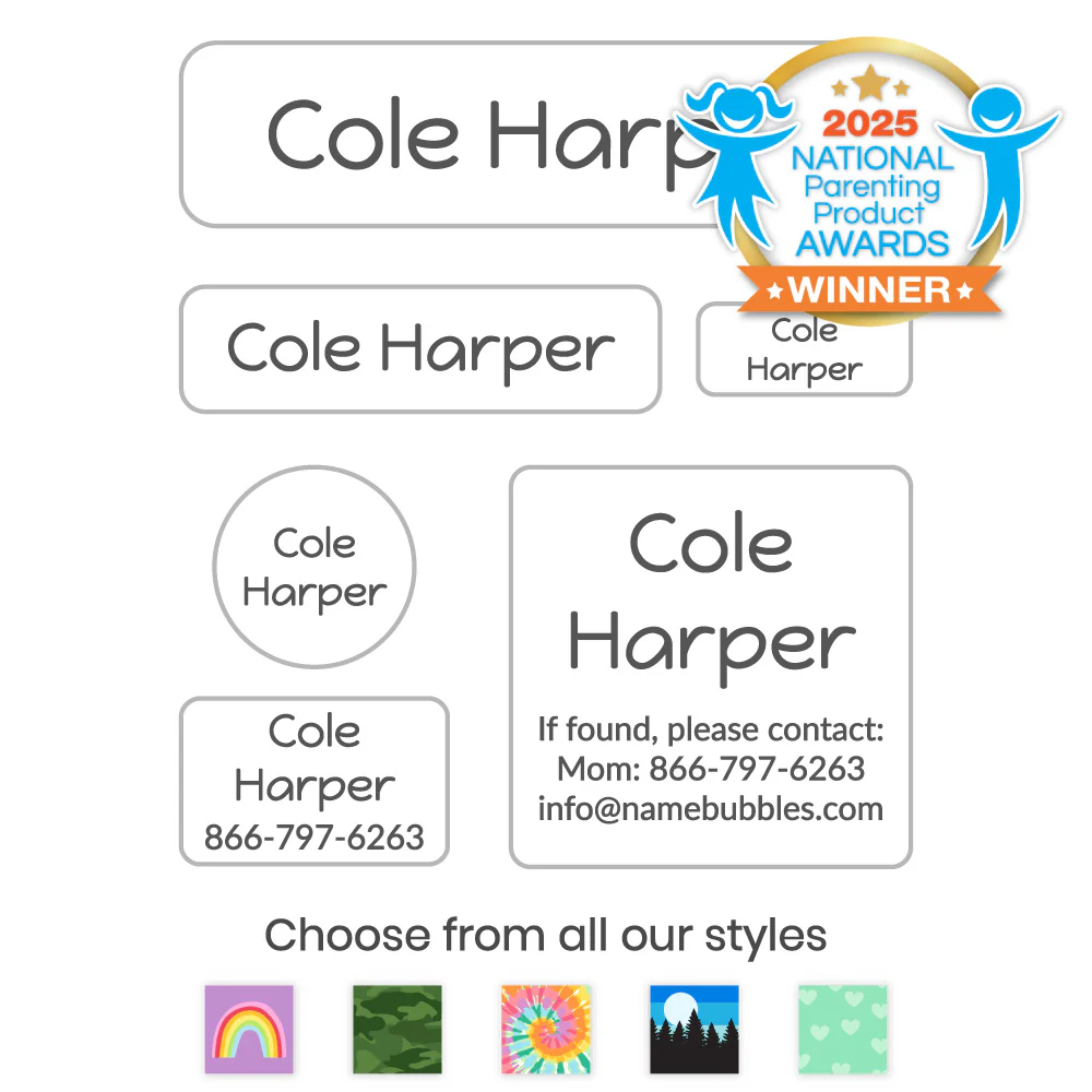 Image of Custom Day Camp Labels Pack