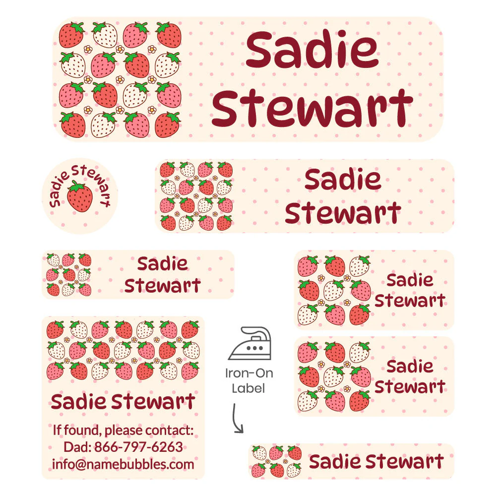 Image of Strawberry Sleepaway Camp Labels Pack