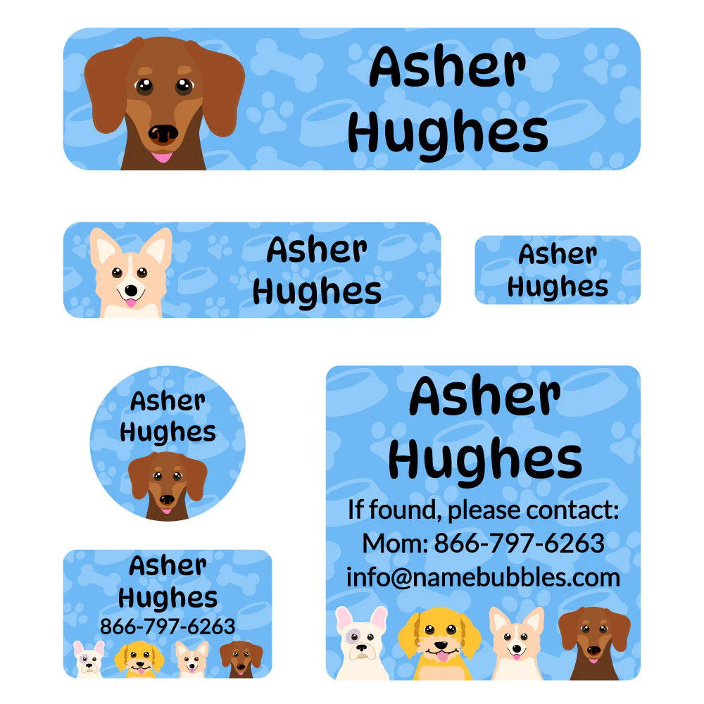 Image of Dogs Day Camp Labels Pack