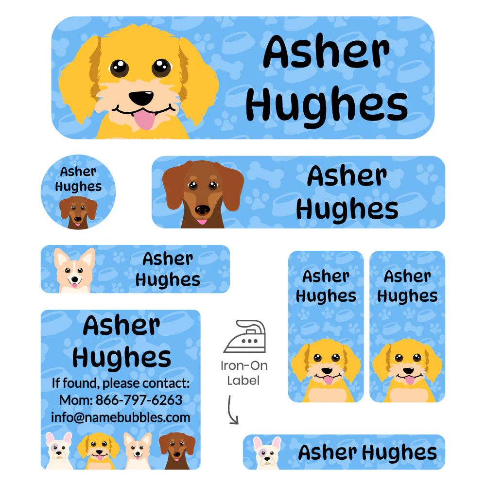 Image of Dogs Sleepaway Camp Labels Pack