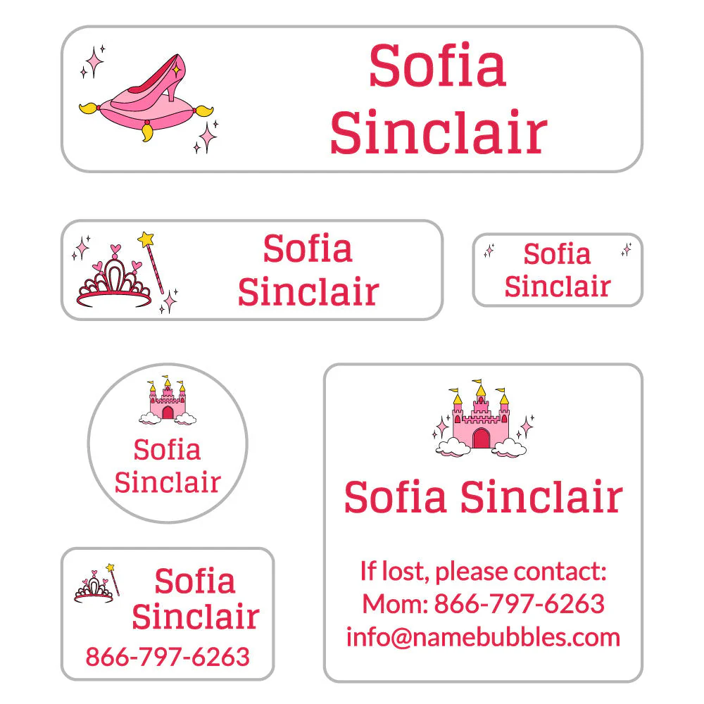 Image of Princess Day Camp Labels Pack