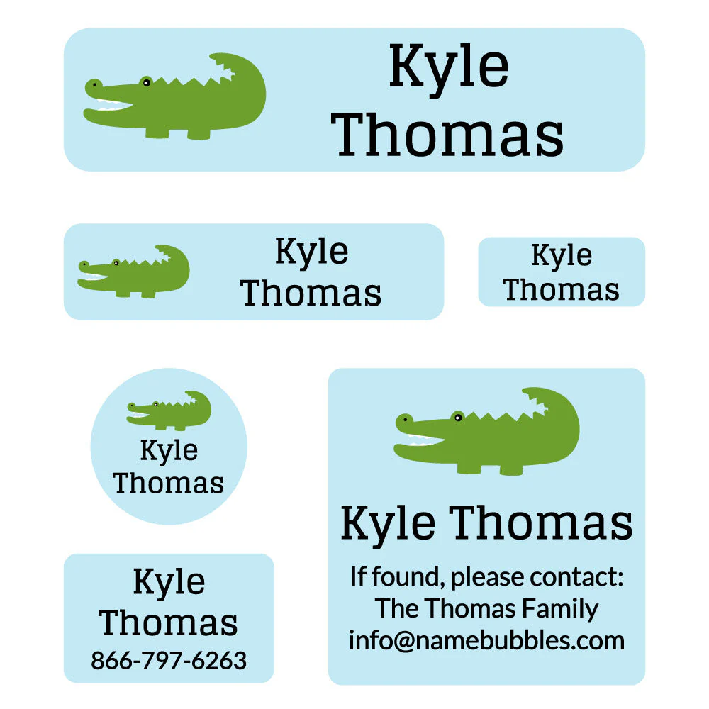 Image of Alligator Day Camp Labels Pack