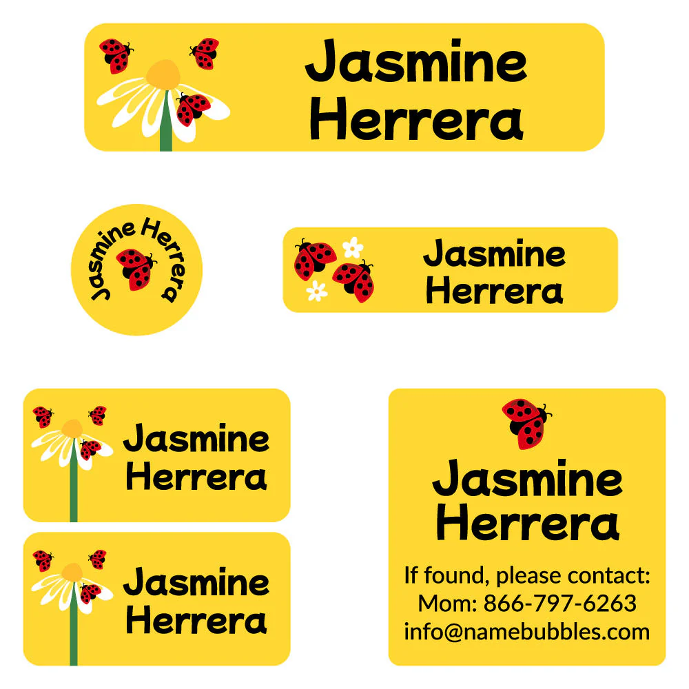 Image of Ladybug Camp Labels Pack