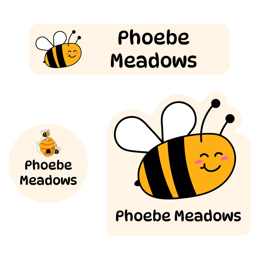Image of Bee Baby Labels Pack