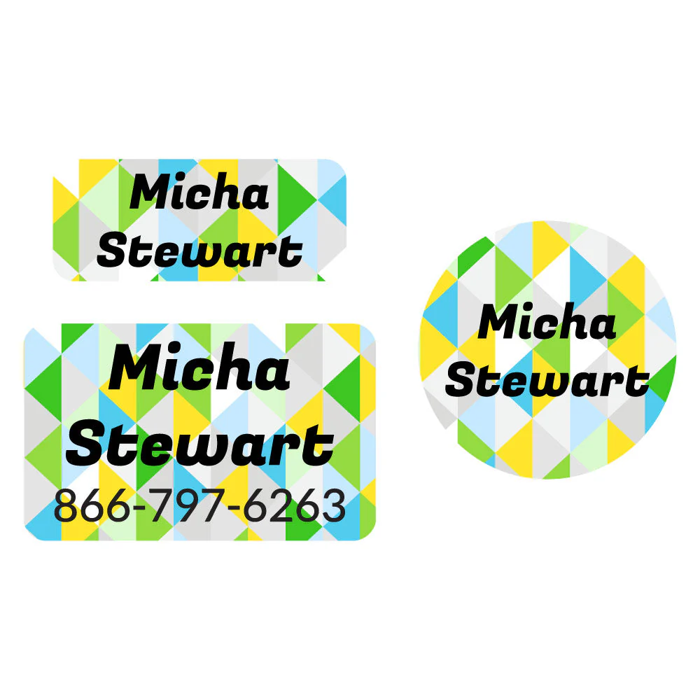 Image of Crystal Prism Clothing Labels Pack