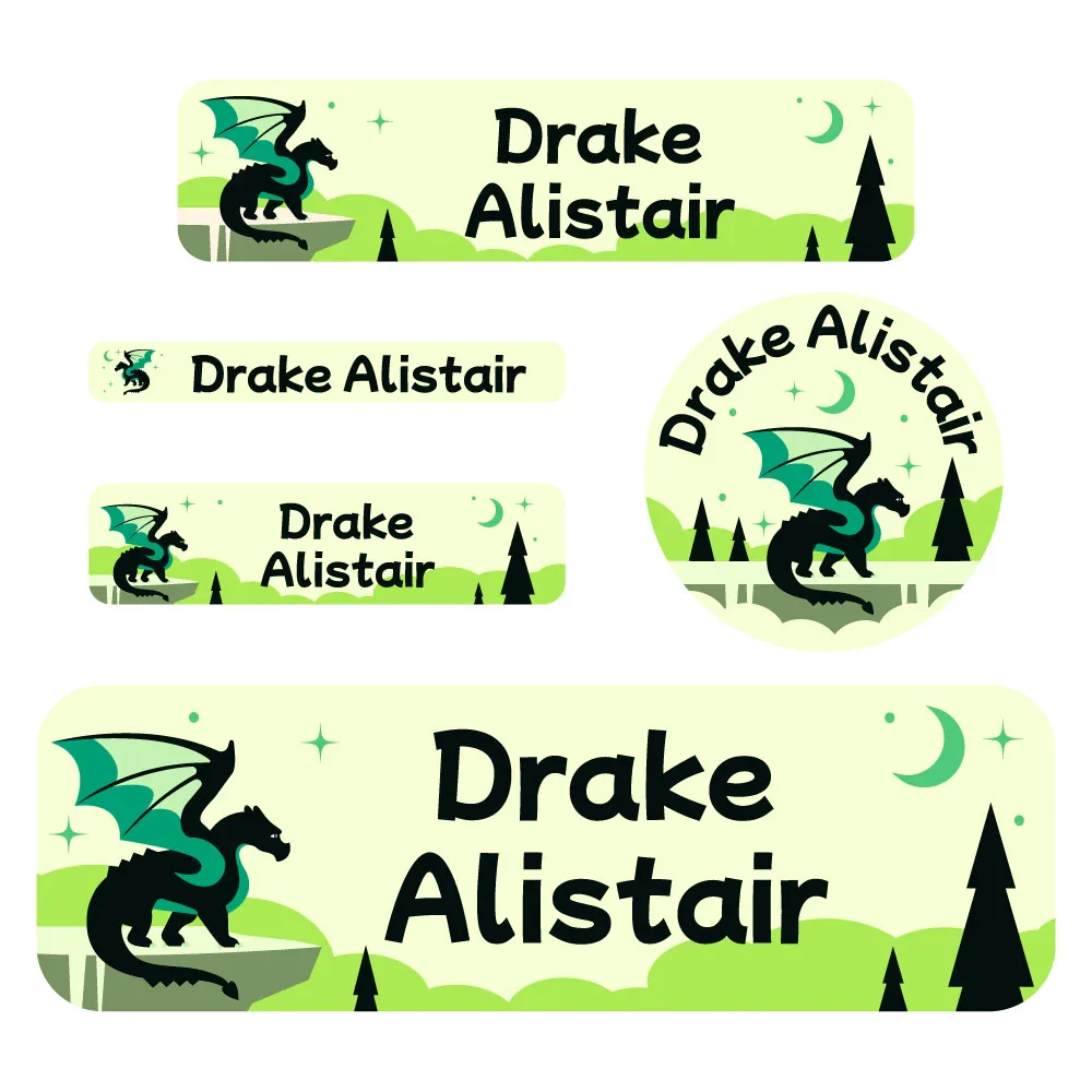 Image of Dragon Waterproof Labels Pack