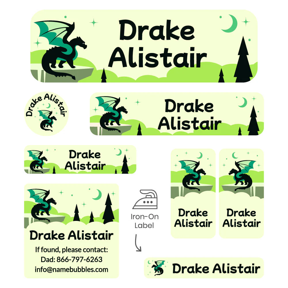 Image of Dragon Sleepaway Camp Labels Pack
