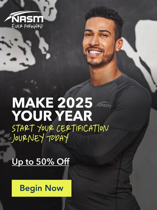 Make 2025 your year. Save up to 50% off at NASM.