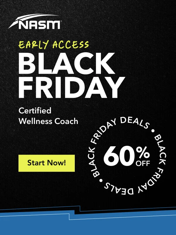 Become an NASM Certified Wellness Coach for 60% off