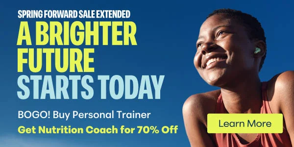 A brighter future starts today. Buy Personal Trainer and get Nutrition Coach for 70% off