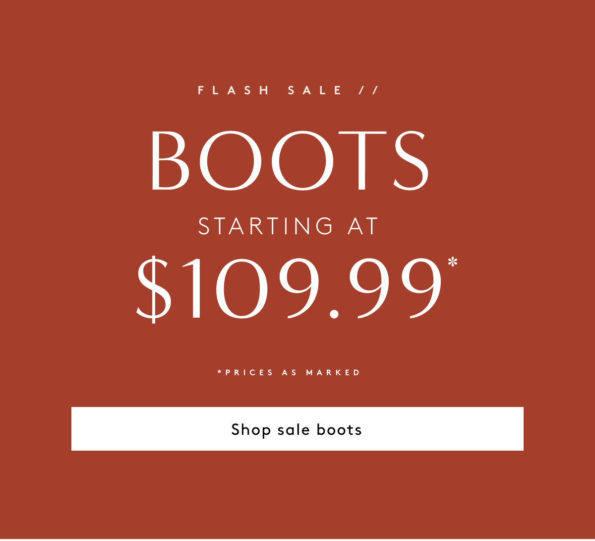 Flash Sale // Boots Starting At $109.99* *Prices As Marked | Shop Sale Boots