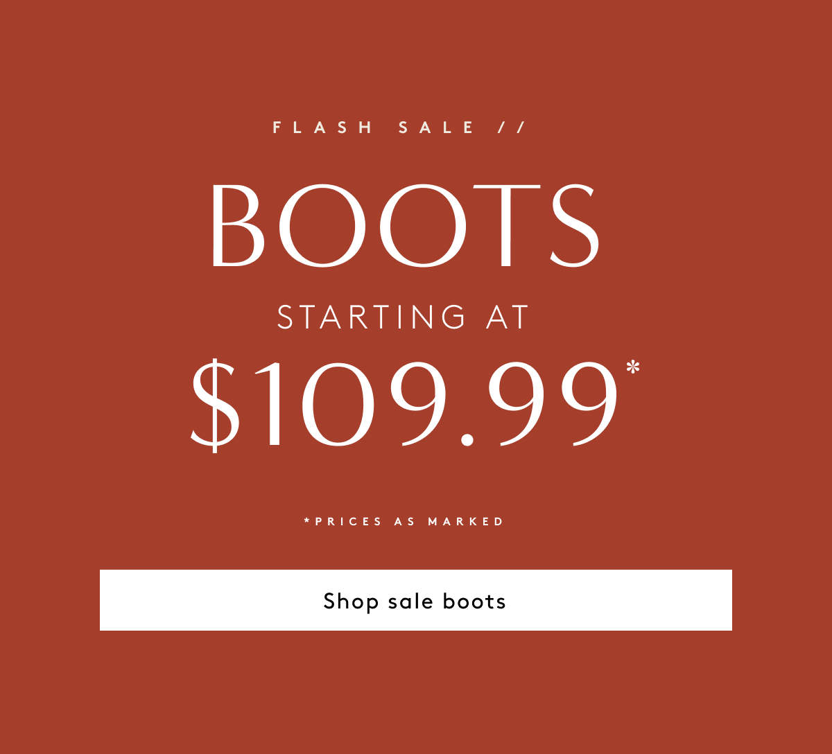 Flash Sale // Boots Starting At $109.99* | *Prices As Marked | Shop Sale Boots
