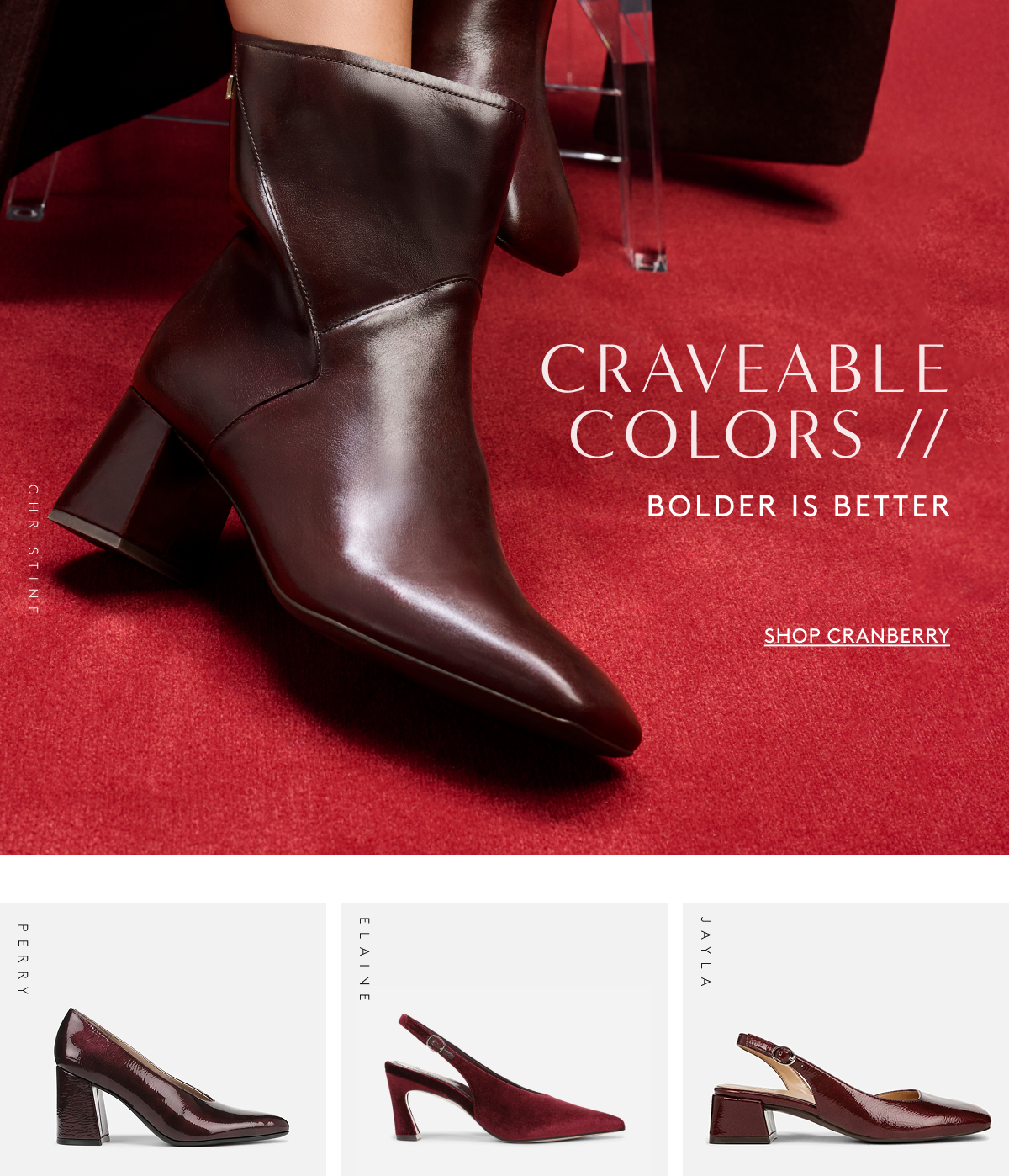 Craveable colors // Bolder Is Better |  Shop Cranberry