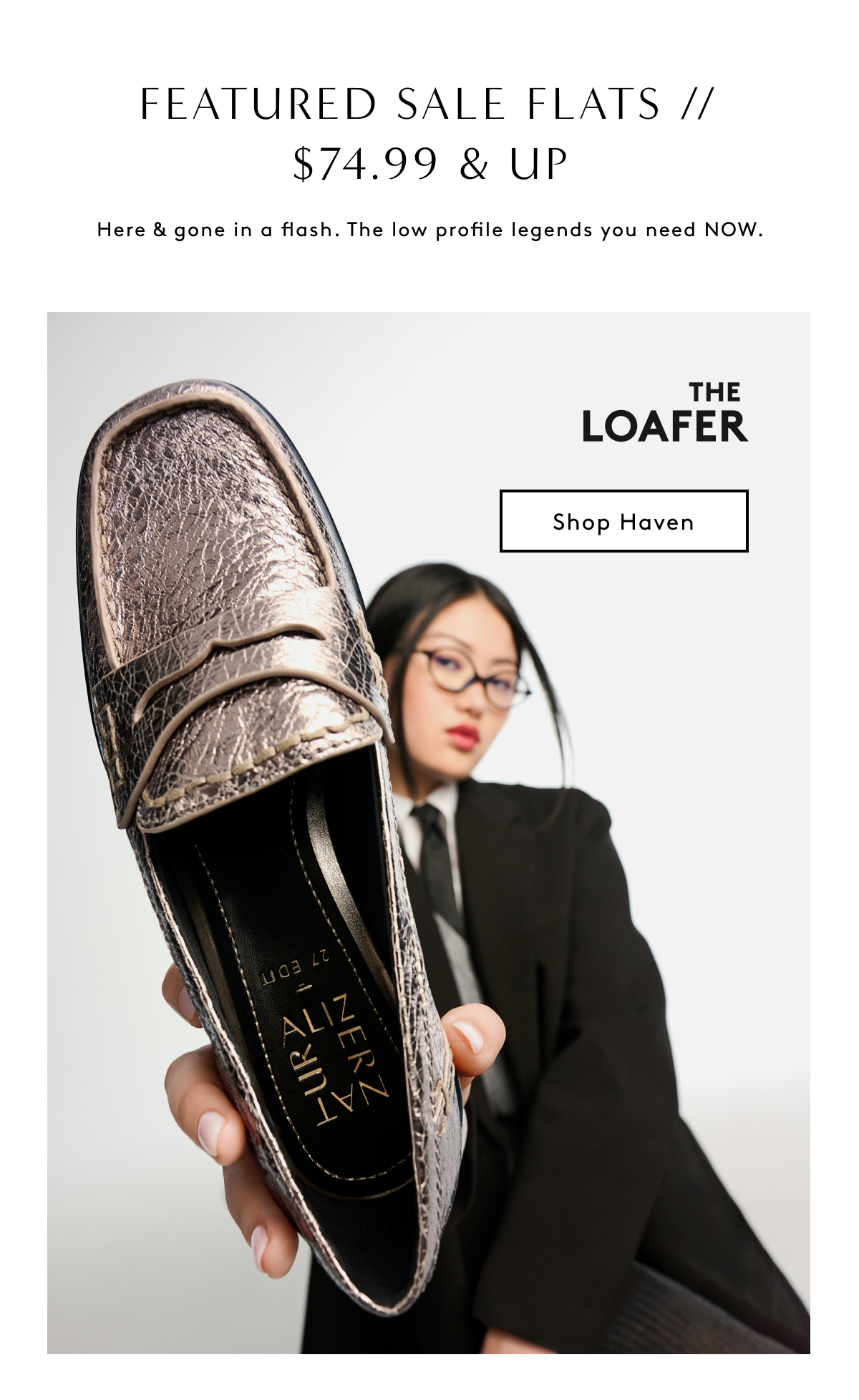 Featured Sale Flats // $74.99 & Up | Here & Gone In A Flash. The Low Profile Legends You Need Now. | The Loafer | Shop Haven