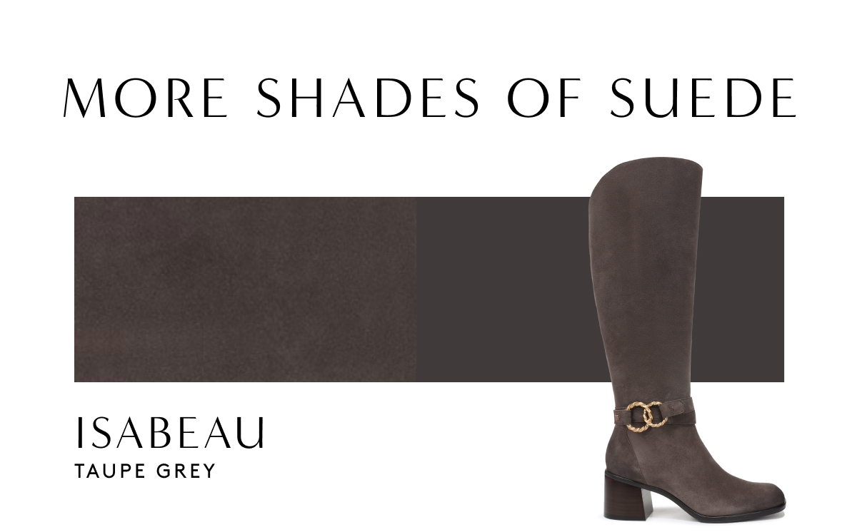 More Shades Of Suede / Isabeau In Taupe Grey