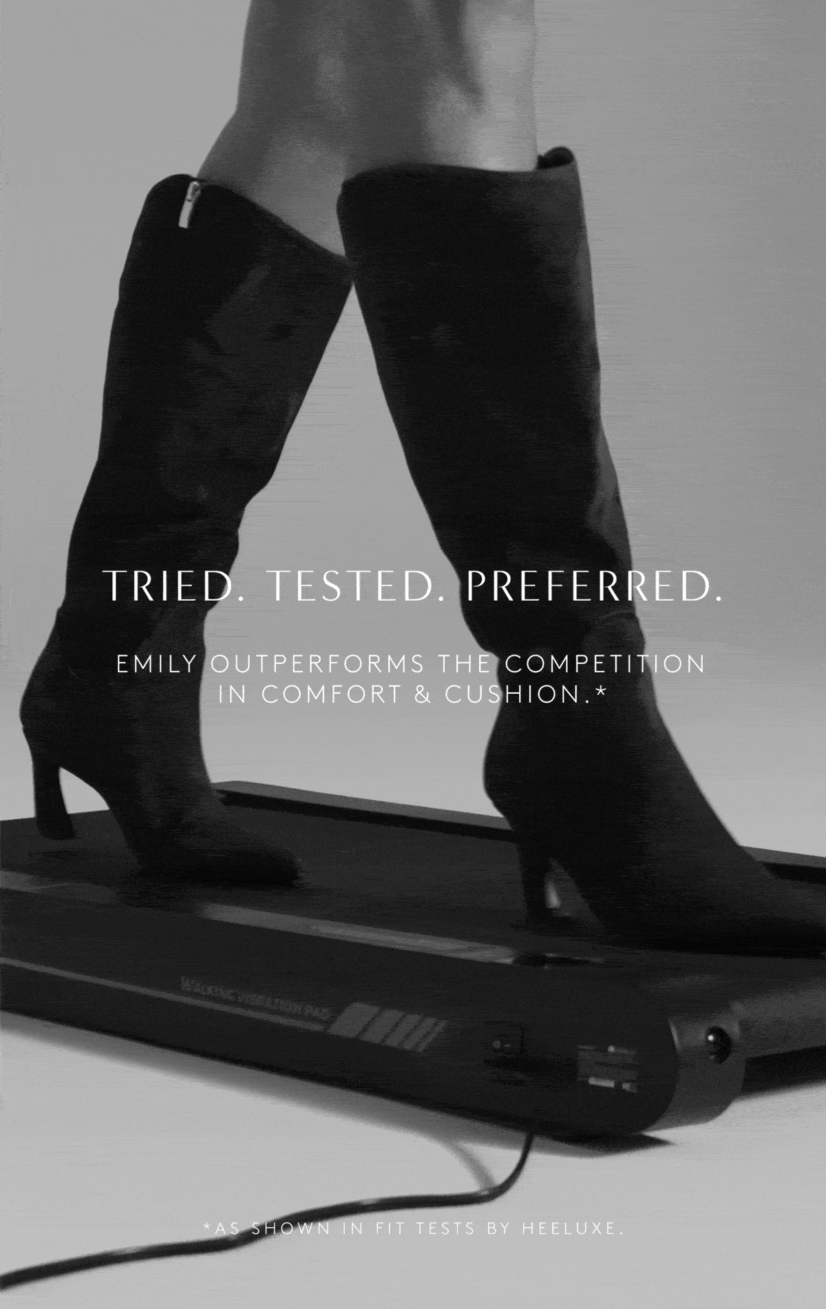 Tried. Tested. Preferred. | Emily Outperforms The Competition In Comfort & Cushion.* - *As Shown In Fit Tests By Heeluxe.