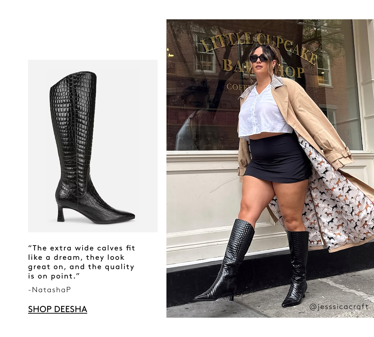 “The Extra Wide Calves Fit Like A Dream, They Look Great On, And The Quality Is On Point.” - NatashaP | Shop Deesha
