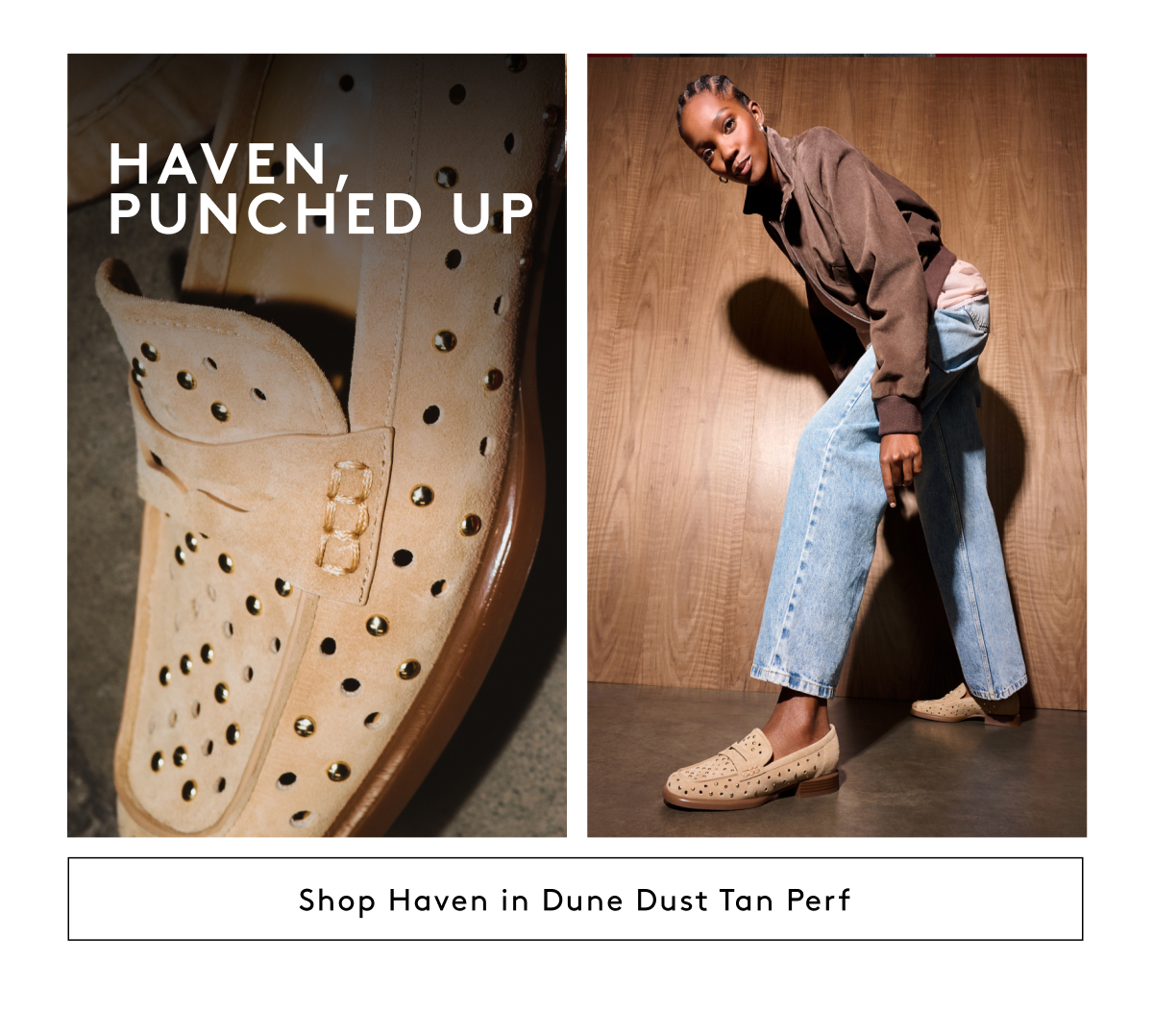 Haven, Punched Up | Shop Haven In Dune Dust Tan