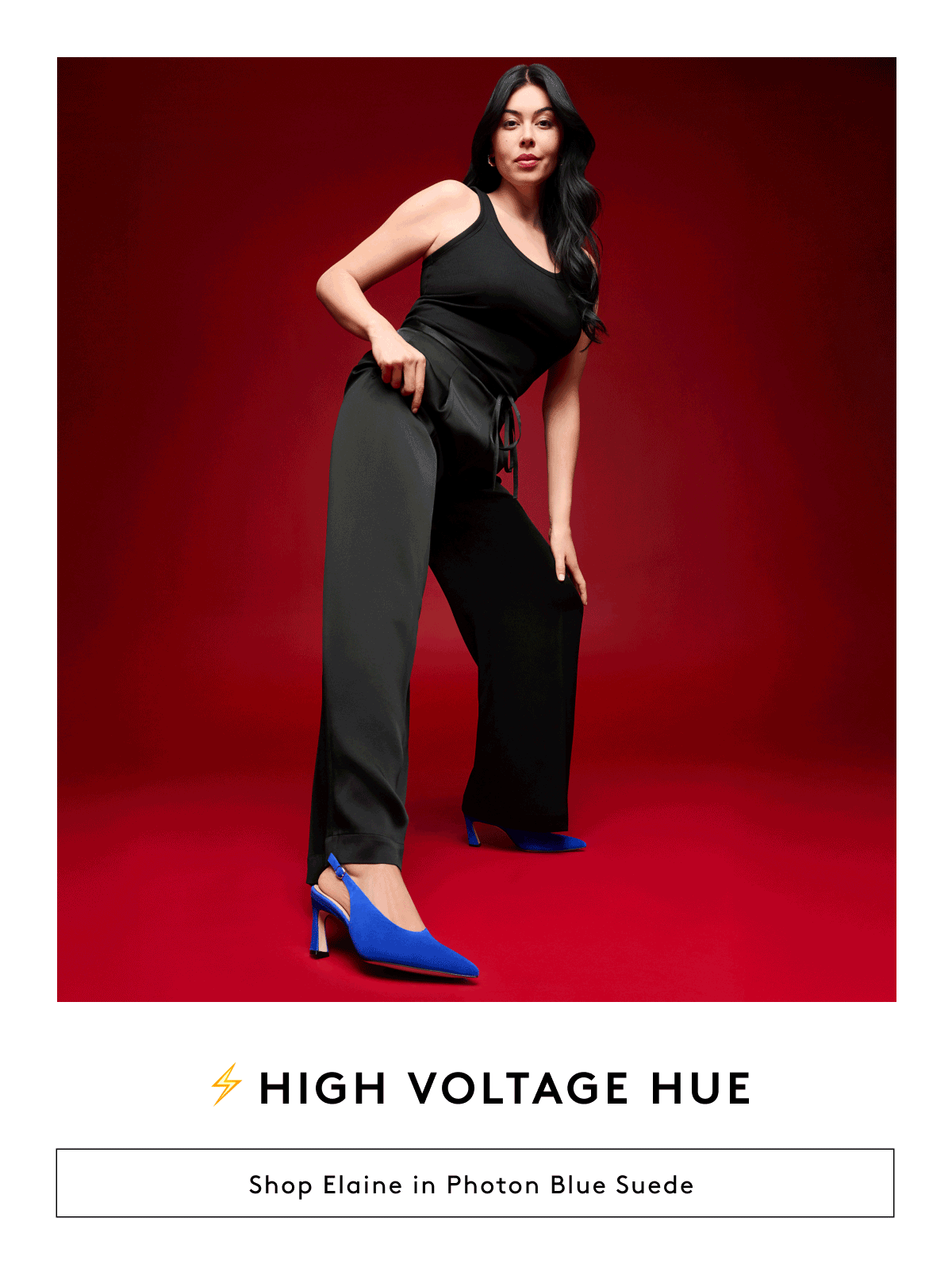 High Voltage Hue | Shop Elaine In Photon Blue Suede