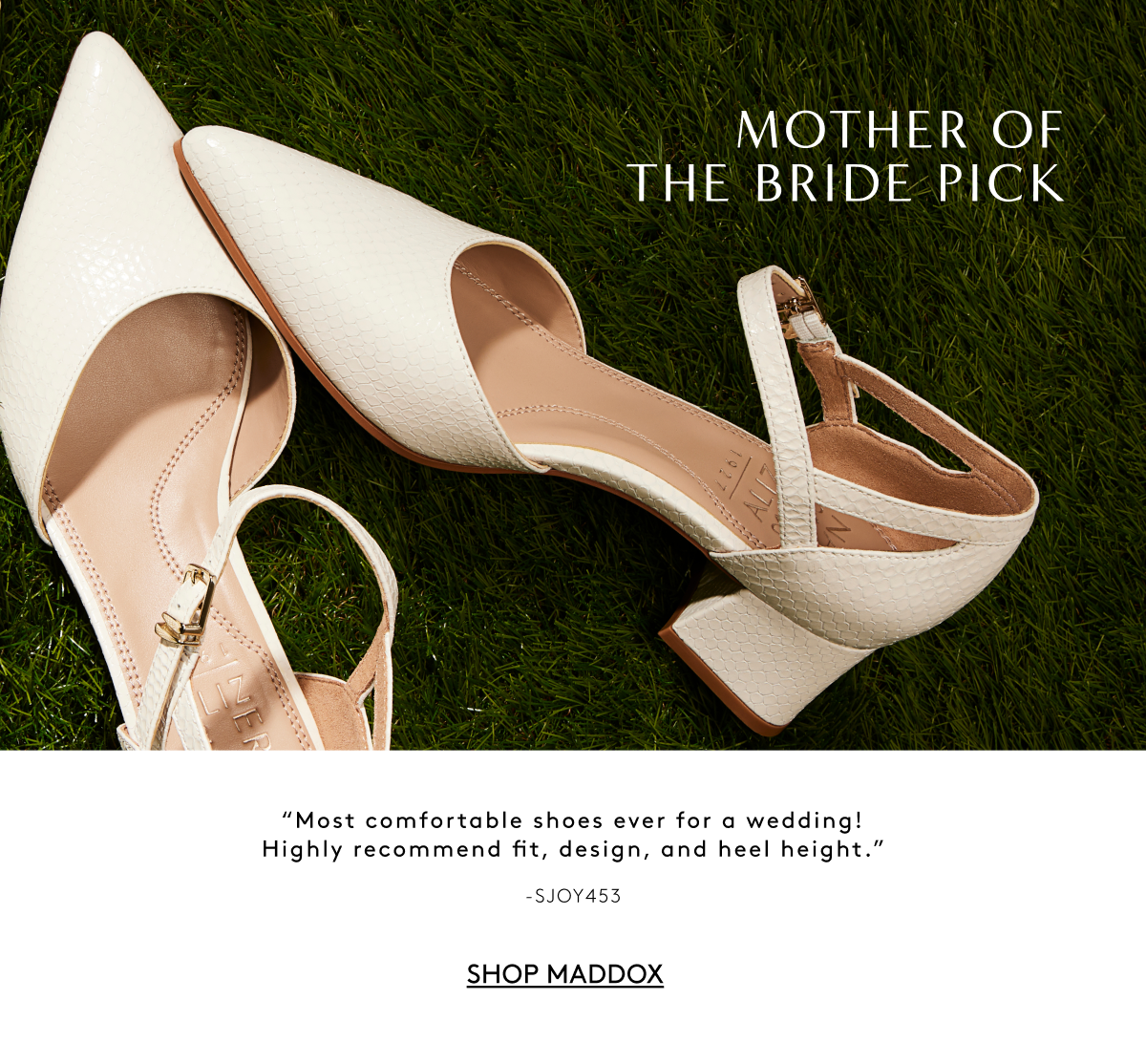 Mother Of The Bride Pick - “Most Comfortable Shoes Ever For A Wedding! Highly Recommend Fit, Design, And Heel Height.” - Sjoy453 | Shop Maddox