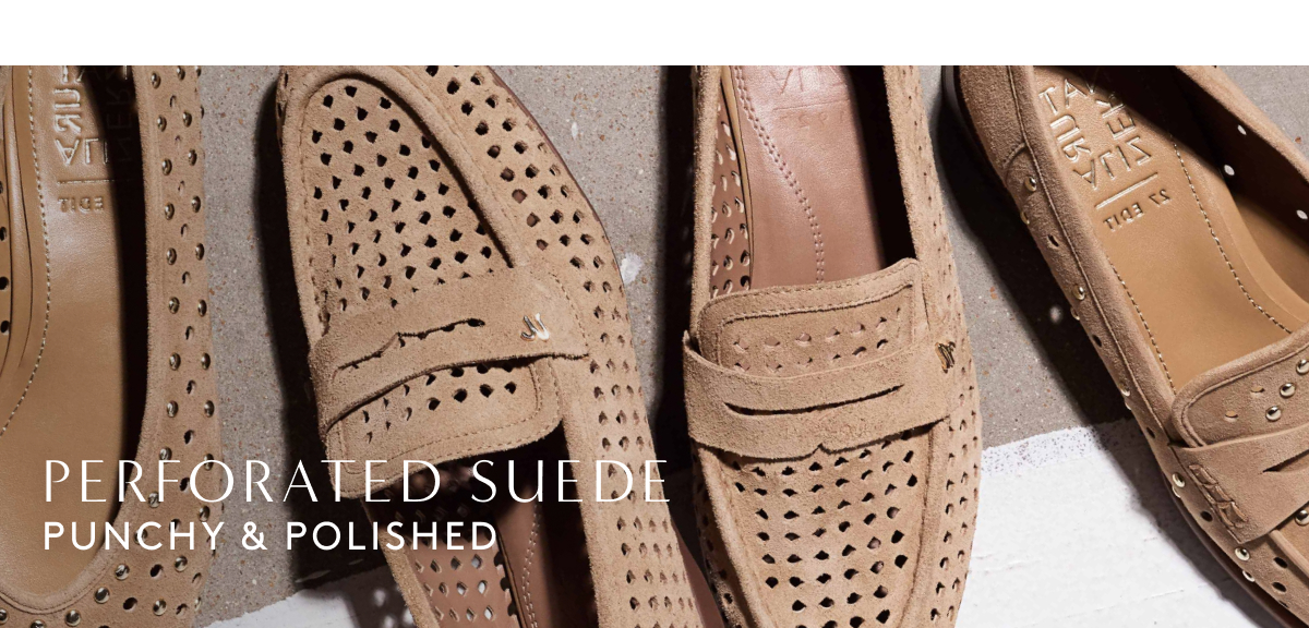 Perforated Suede // Punchy & Polished
