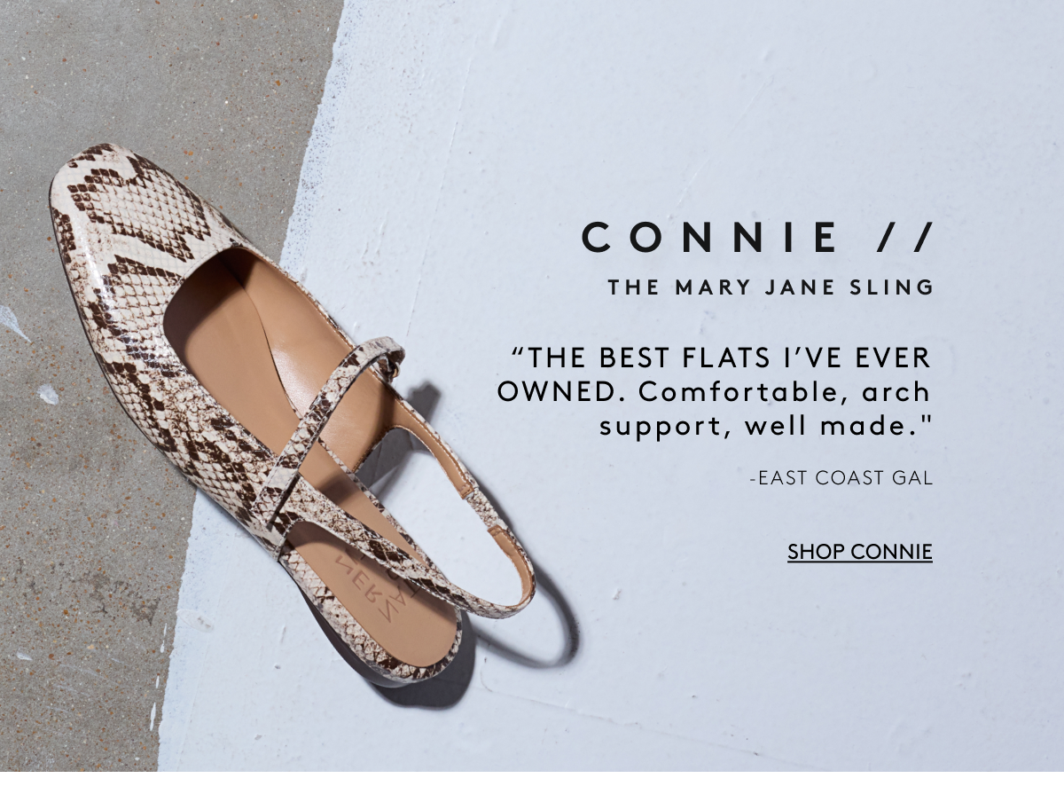 Connie / The Mary Jane Sling // "The Best Flats Ive Ever Owned. Comfortable, Arch Support, Well Made." -east Coast Gal | Shop Connie