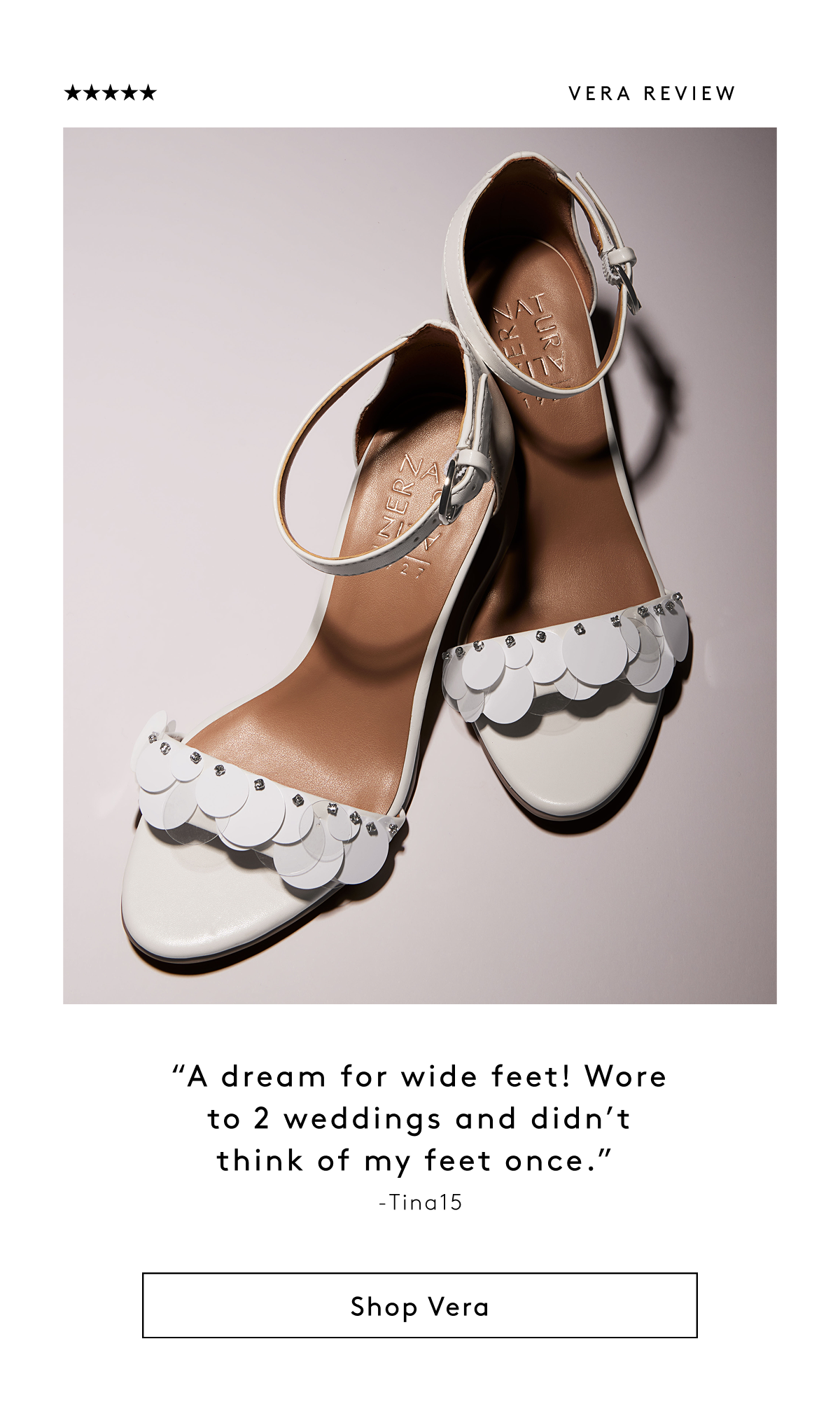 Vera  Review “A Dream For Wide Feet! Wore To 2 Weddings And Didn’t Think Of My Feet Once.” - Tina15 | Shop Vera