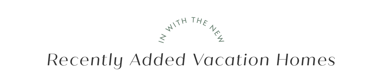 Recently added vacation homes