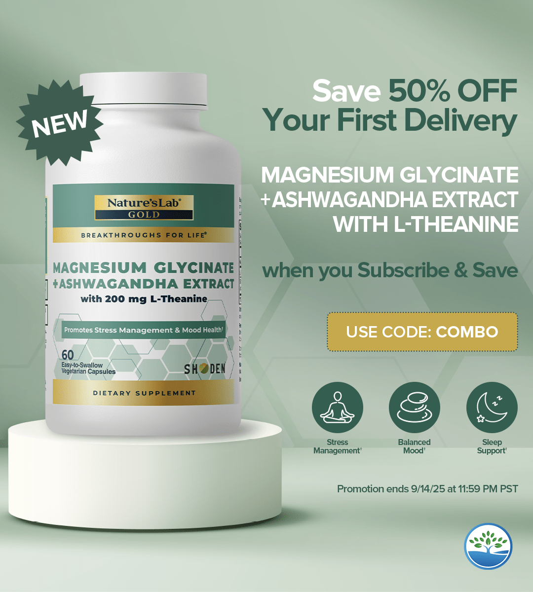 Magnesium Glycinate + Ashwagandha + L-Theanine