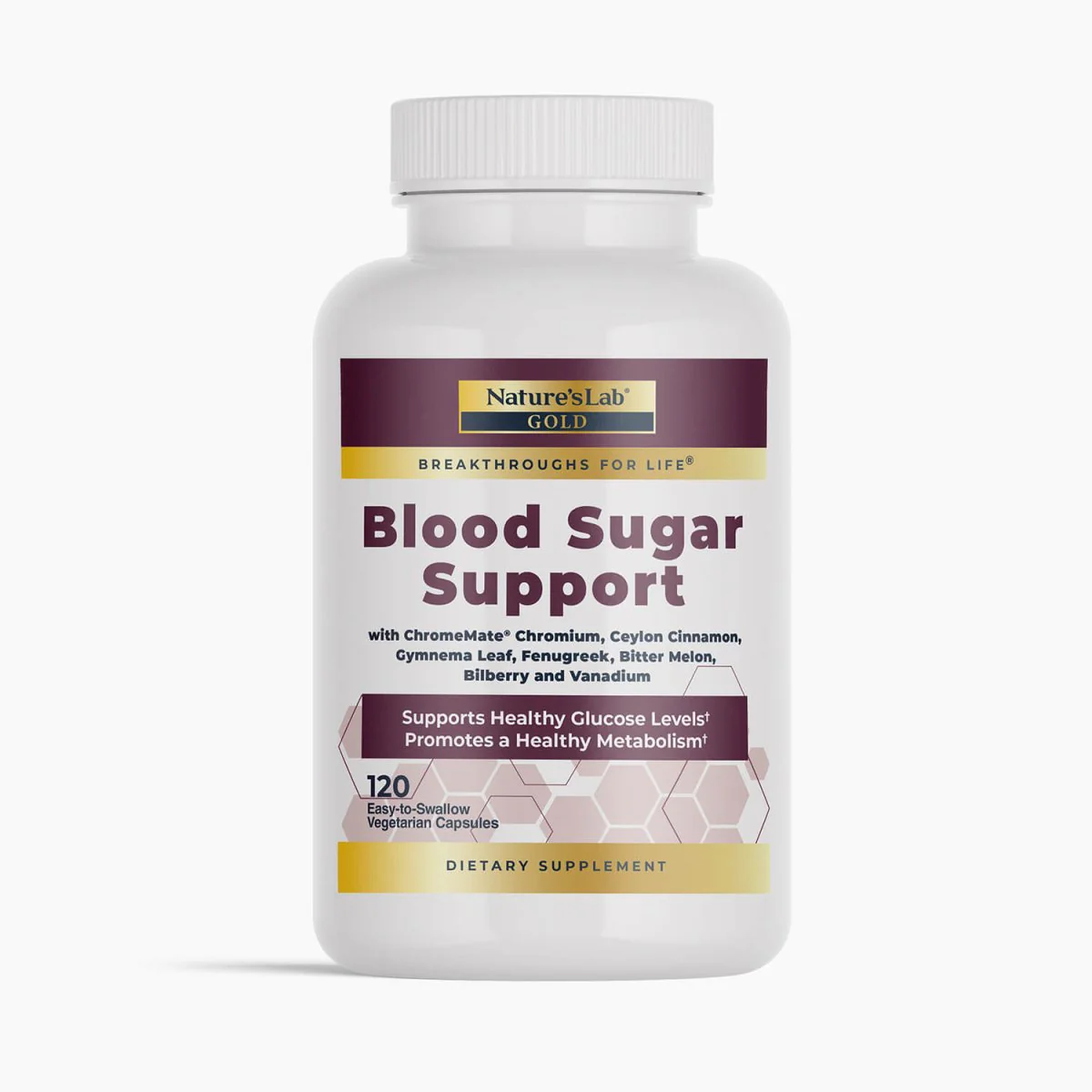 Image of Nature's Lab Gold Blood Sugar Support - 120 Capsules