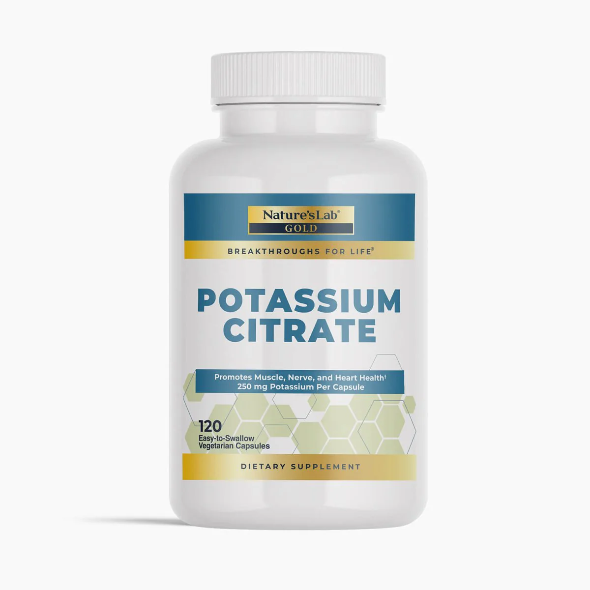 Image of Nature's Lab Gold Potassium Citrate - 120 Capsules