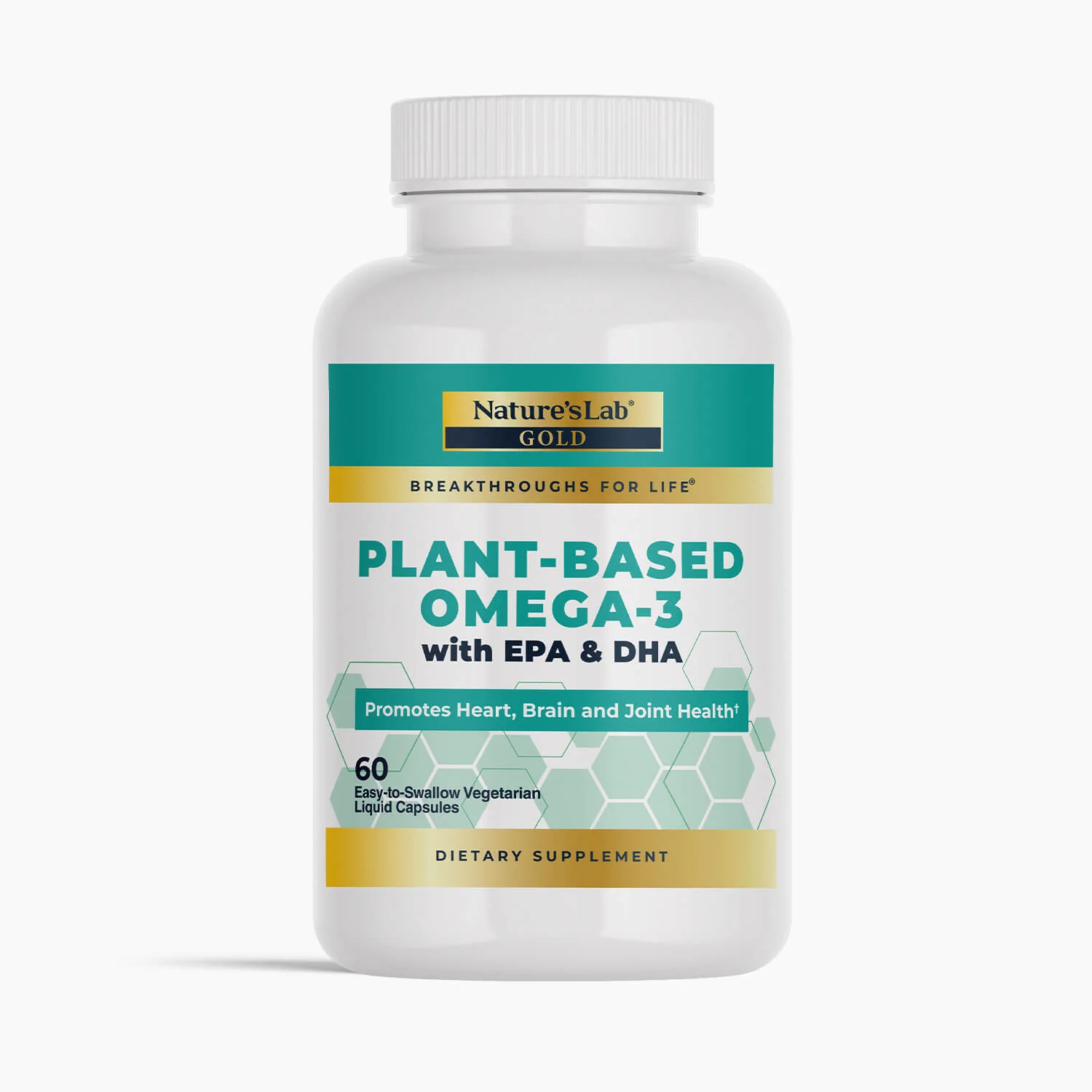 Image of Nature's Lab Gold Plant-Based Omega-3 - 60 Liquid Capsules