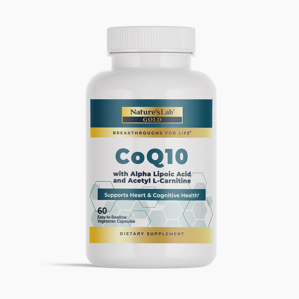 Image of Nature's Lab Gold CoQ10 + Alpha Lipoic Acid + Acetyl L-Carnitine HCl - 60 Capsules