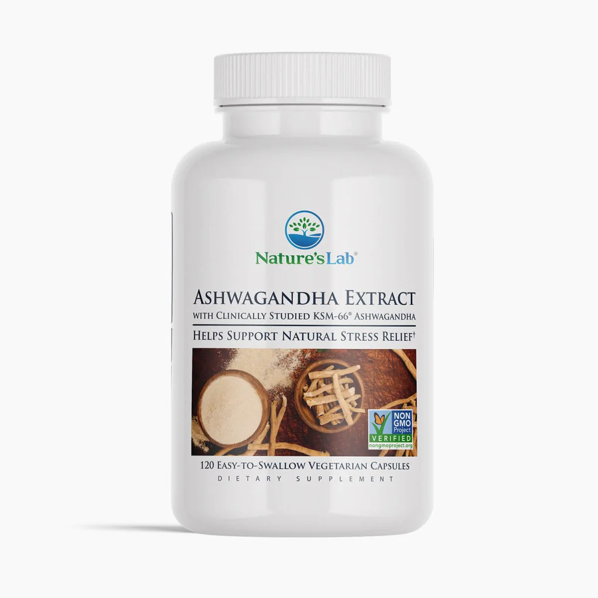 Image of Nature's Lab KSM-66® Ashwagandha Extract - 120 Capsules