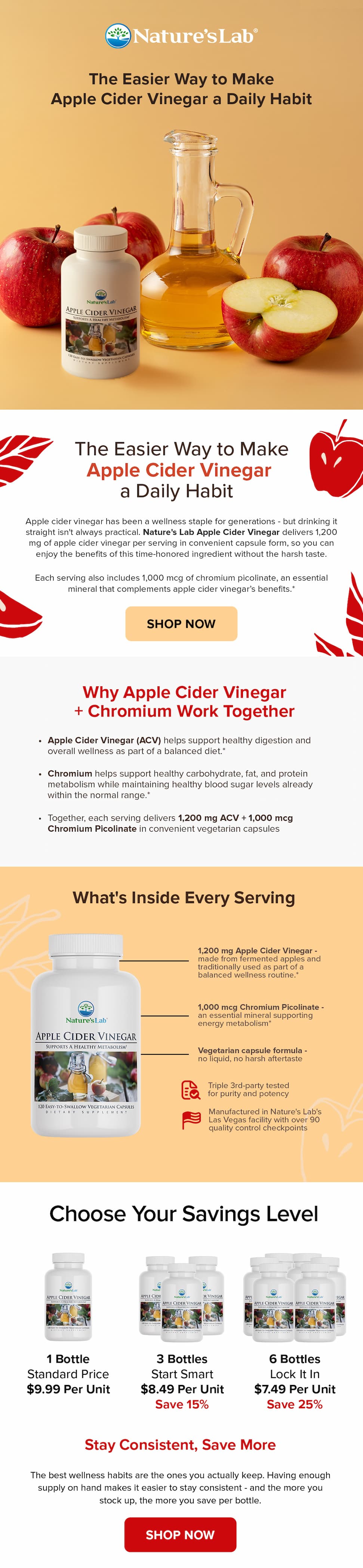 Apple Cider Vinegar Volume Discount