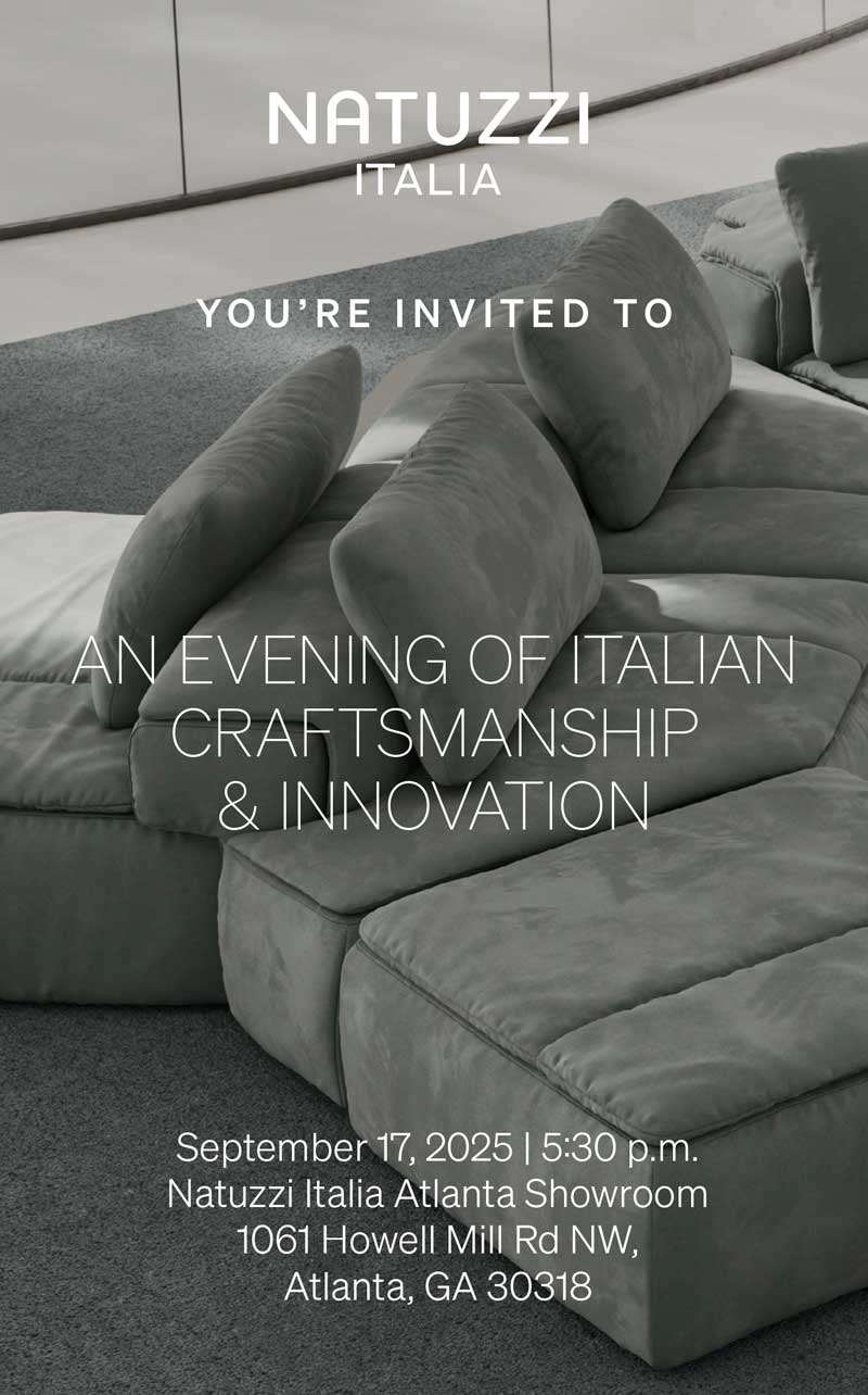 You’re Invitation: An Evening of Italian Design with Natuzzi Italia Atlanta