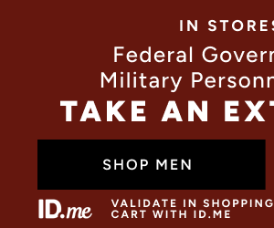 Extra 15% off for Military Shop Men