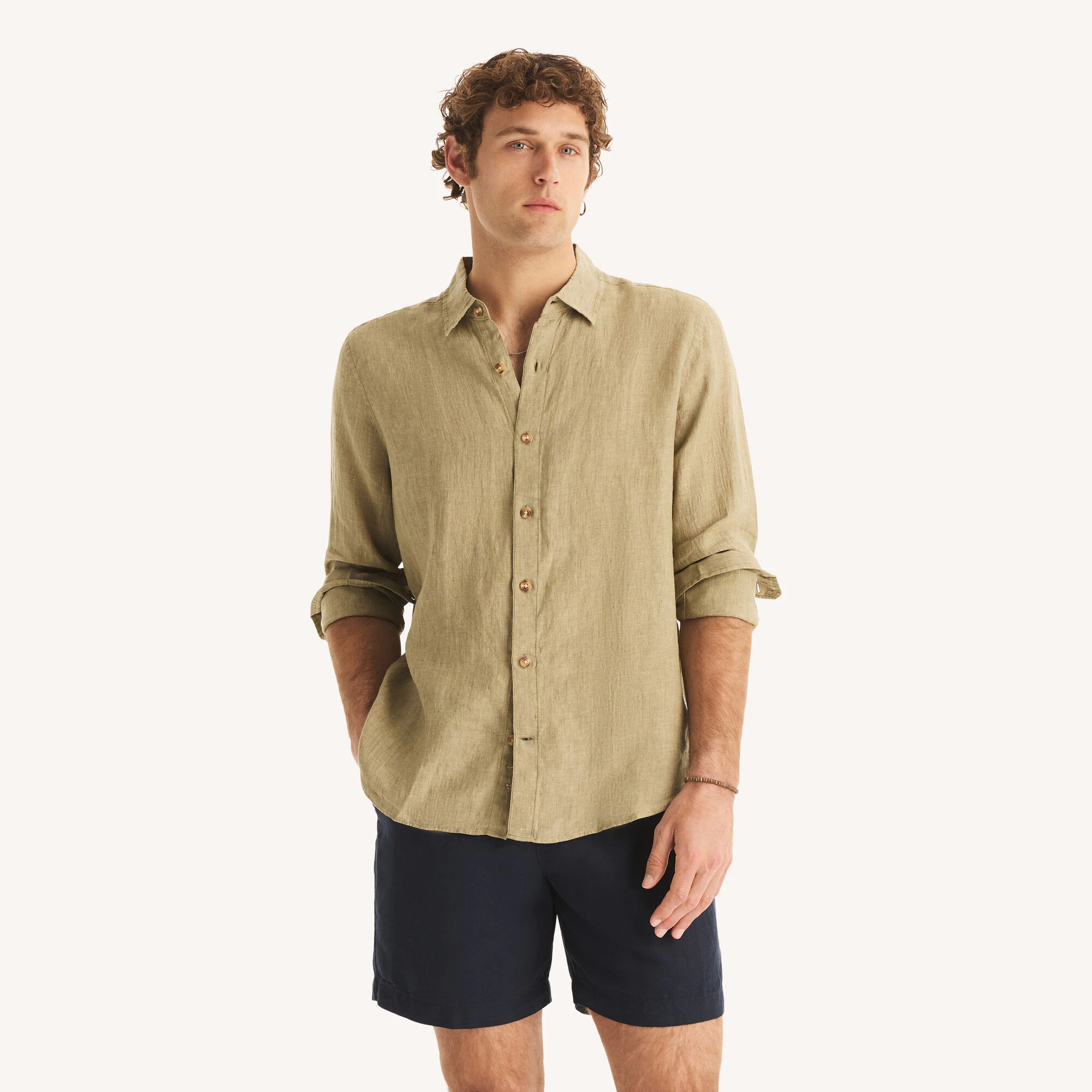 Image of Classic Fit Linen Shirt